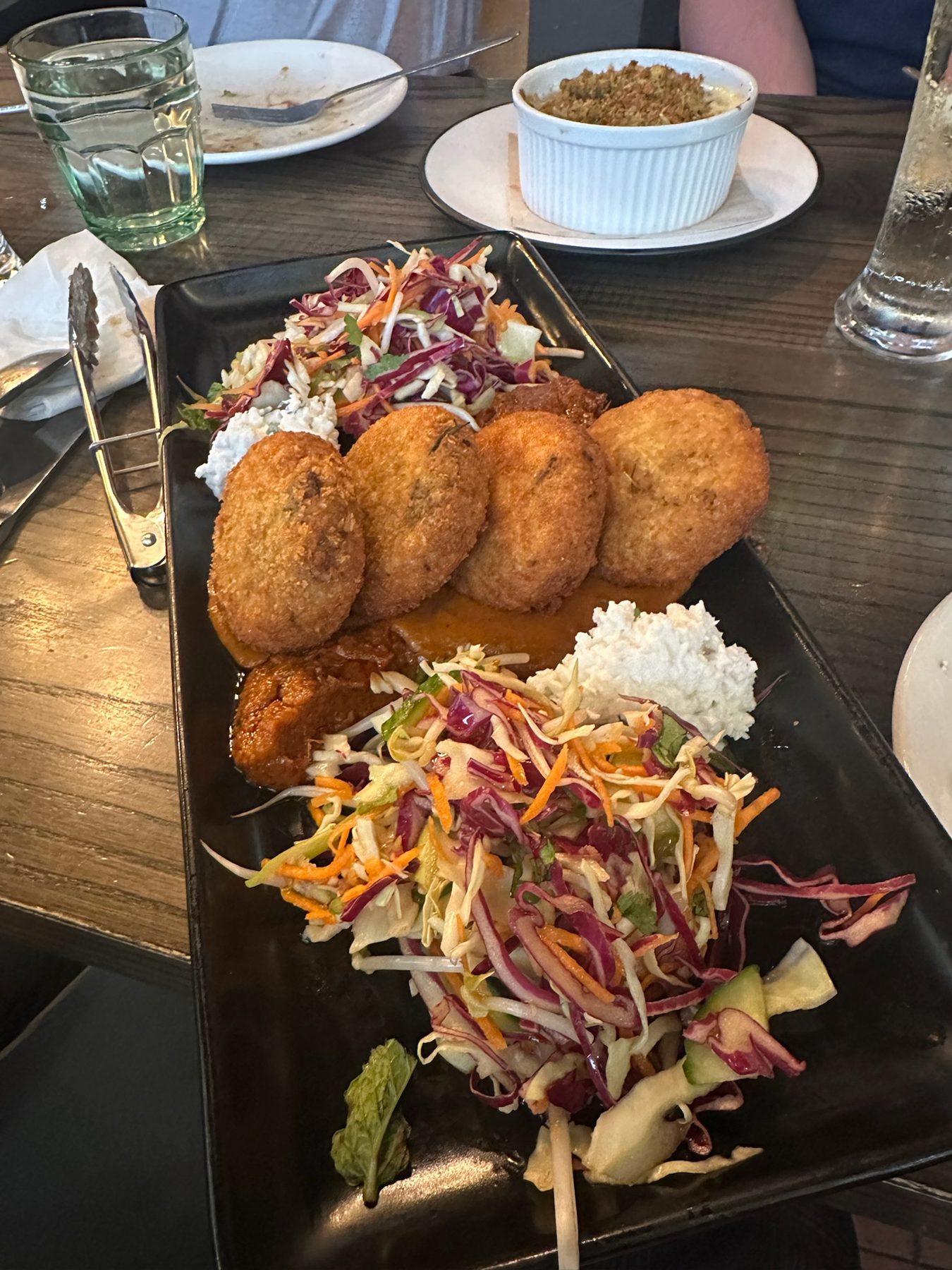 Fish cakes, slaw and small plates to share at Atticus Finch in Rotorua