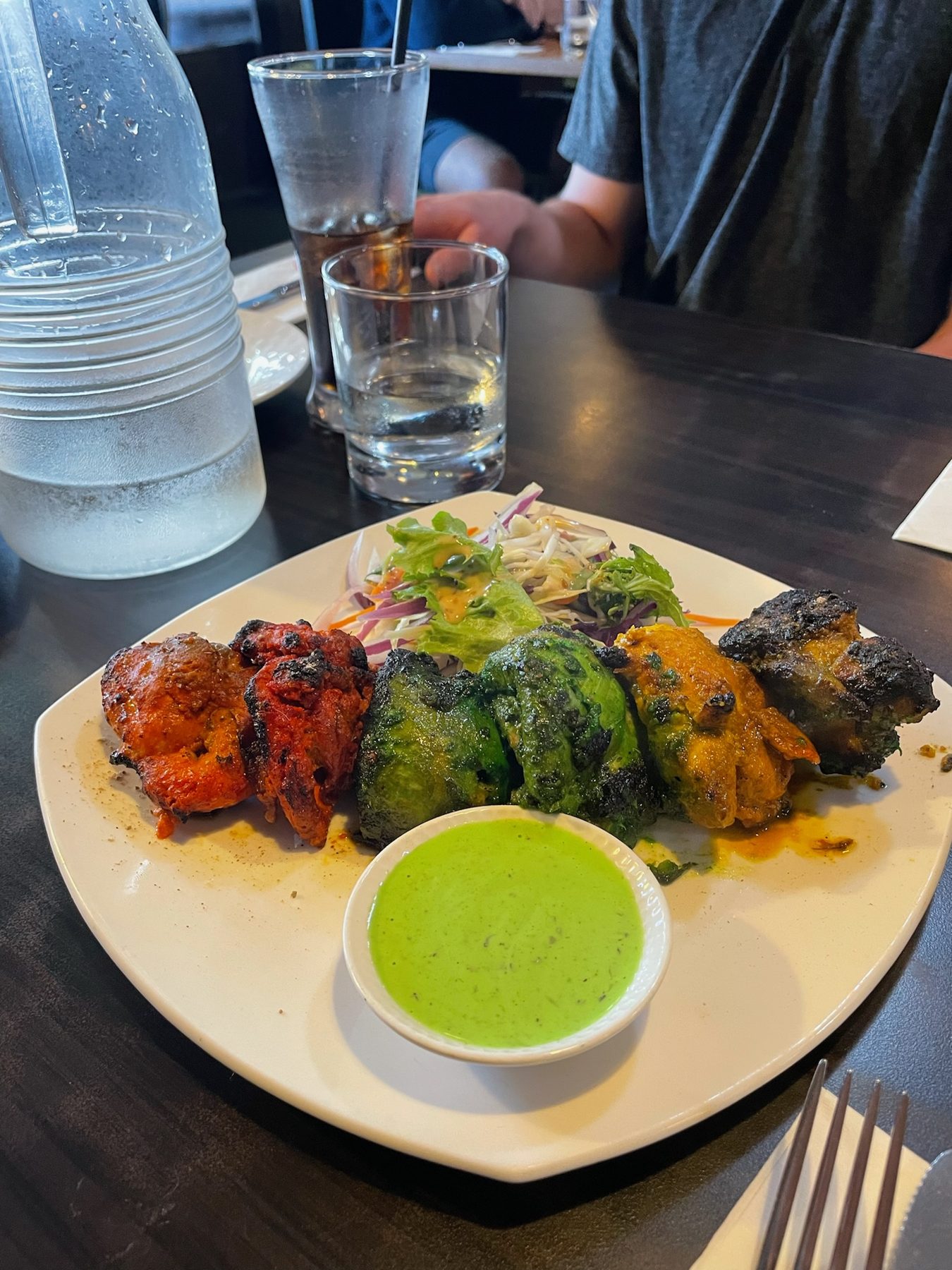 Tandoori platter with mint chutney at Indian Affair in Taupo